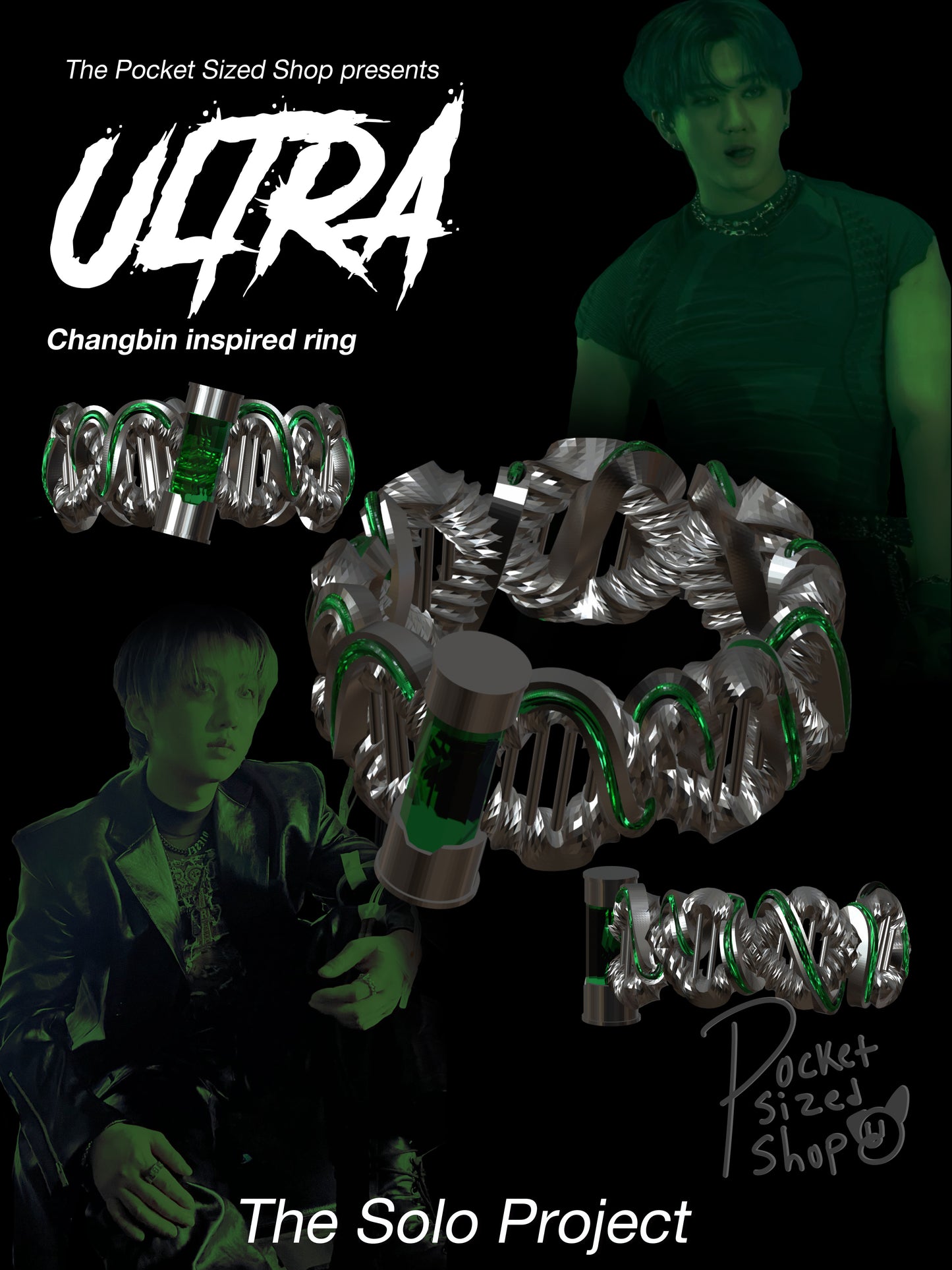 SKZ "ULTRA" Changbin Inspired ring (⚡Lightning Preorder)