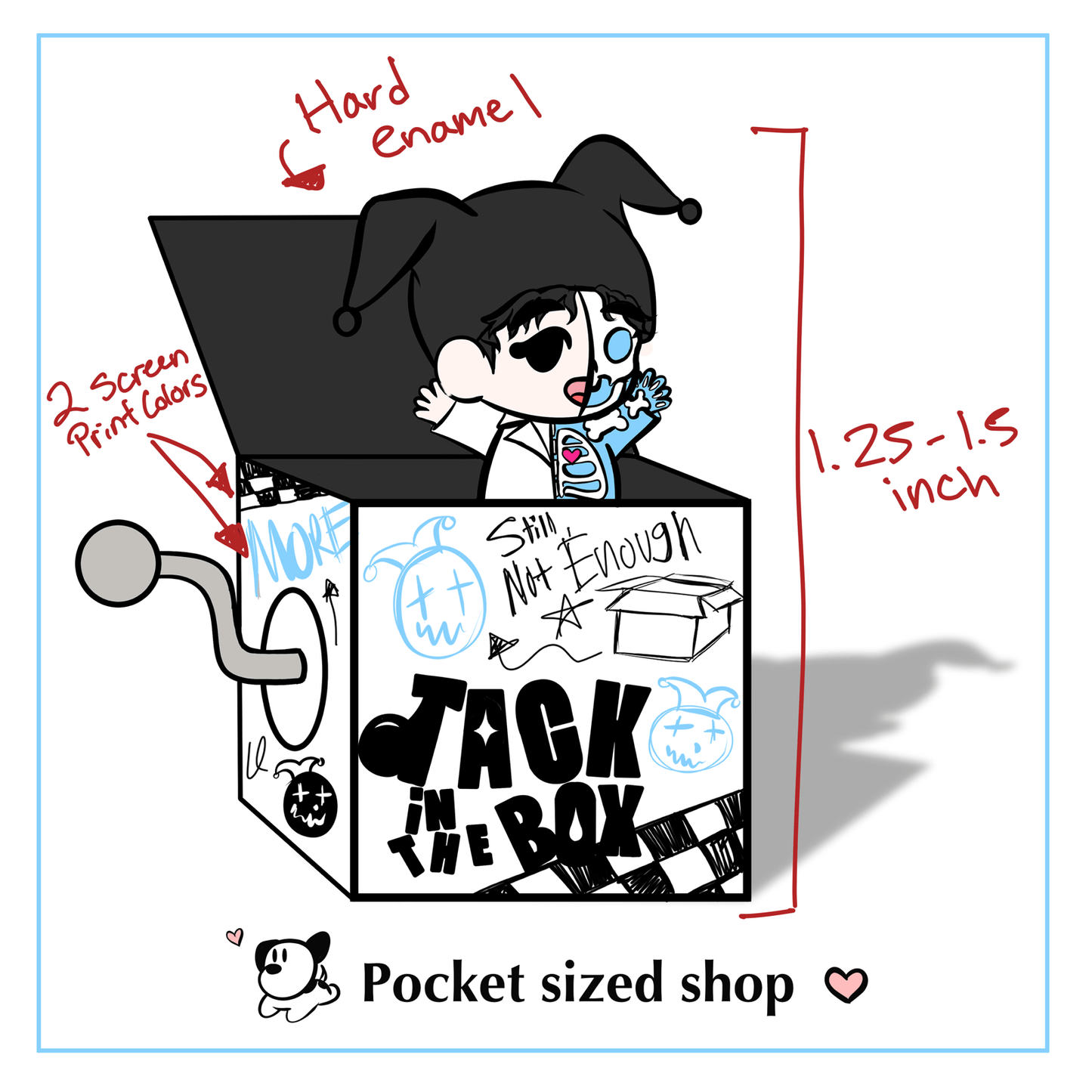 BTS J-hope Jack in the box broche émaillée coulissante