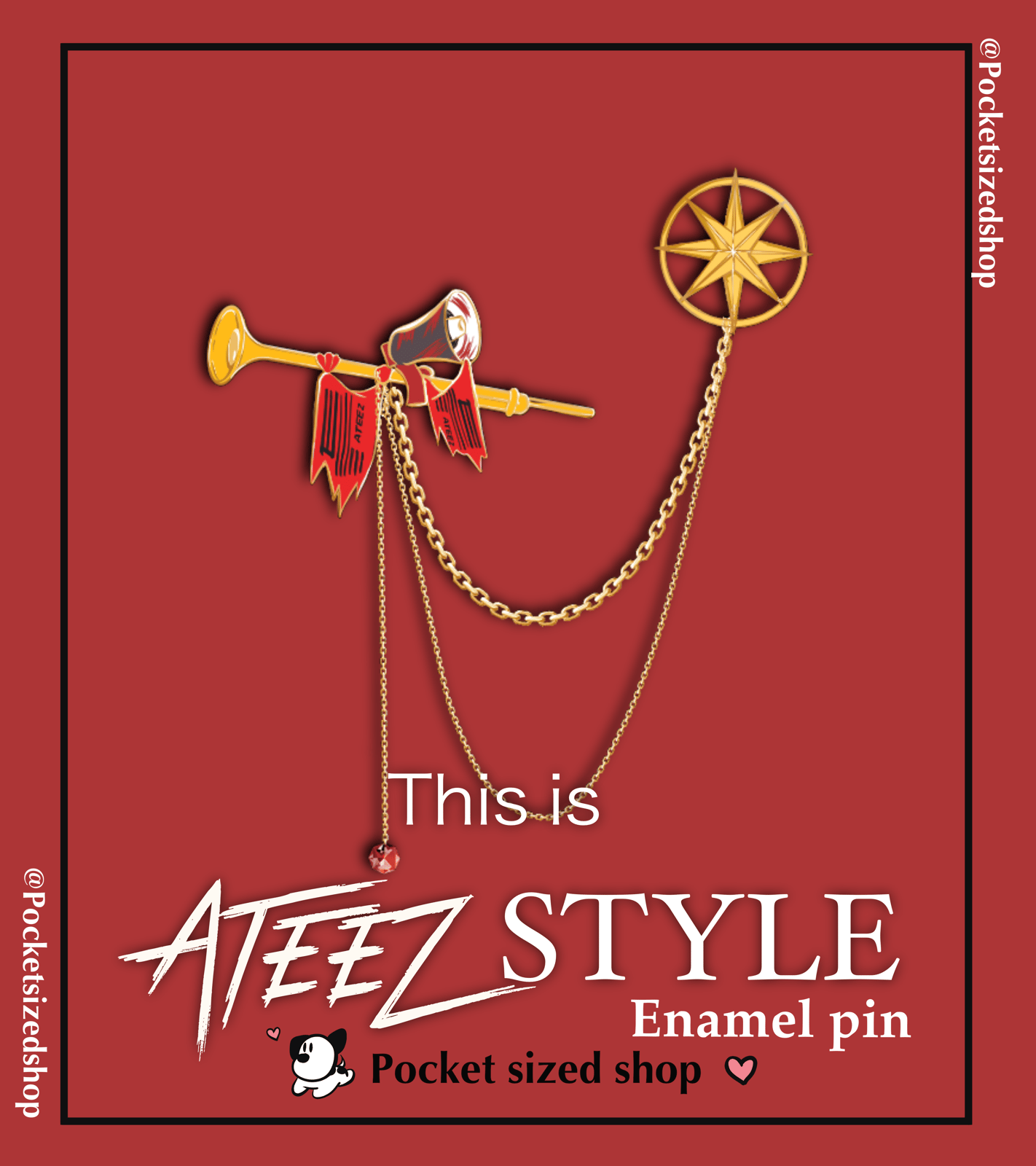 هذا دبوس المينا بنمط ATEEZ