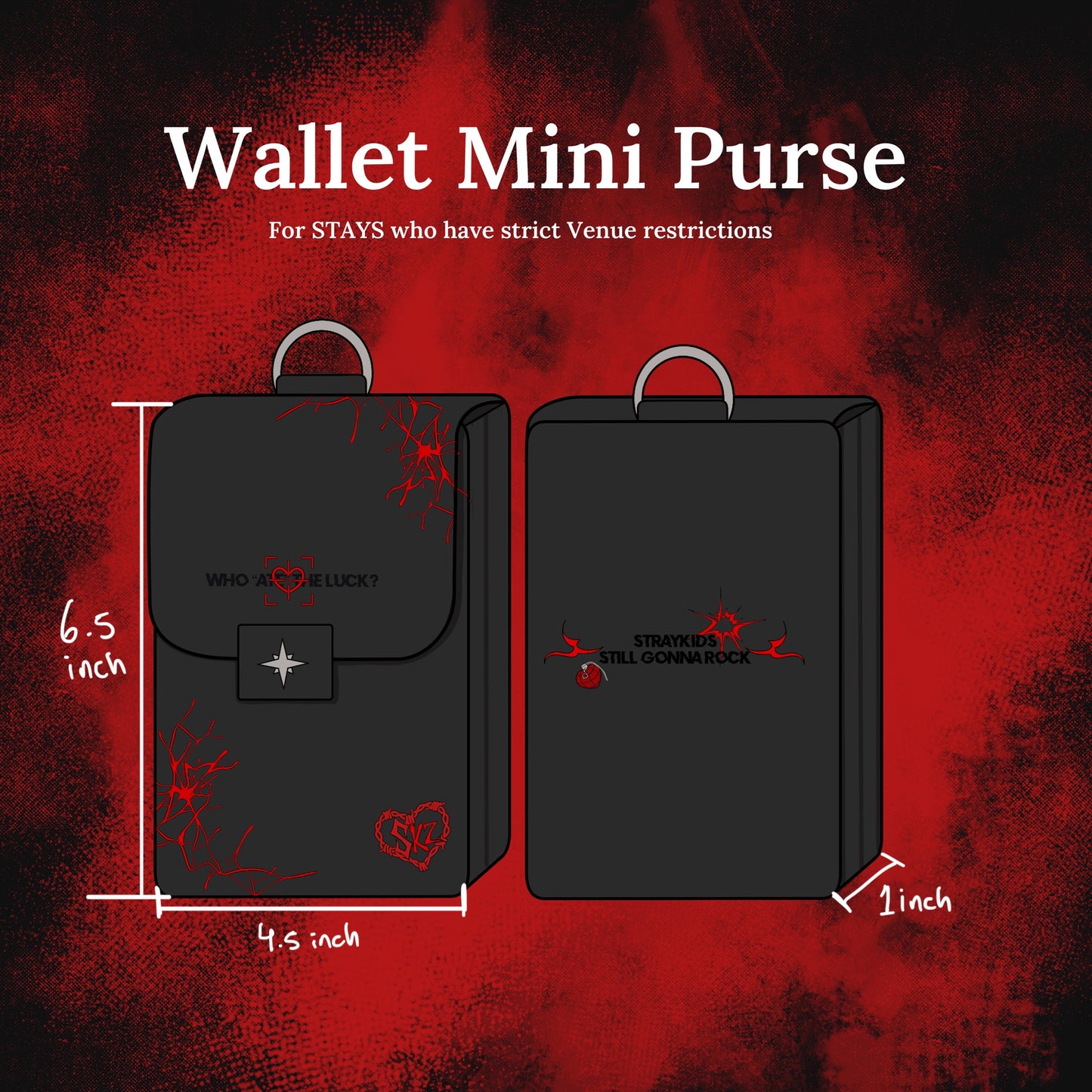 Stray Kids “ATE x Hop” Inspired Bag + Mini purse/Wallet (⚡️LIGHTNING PREORDER)
