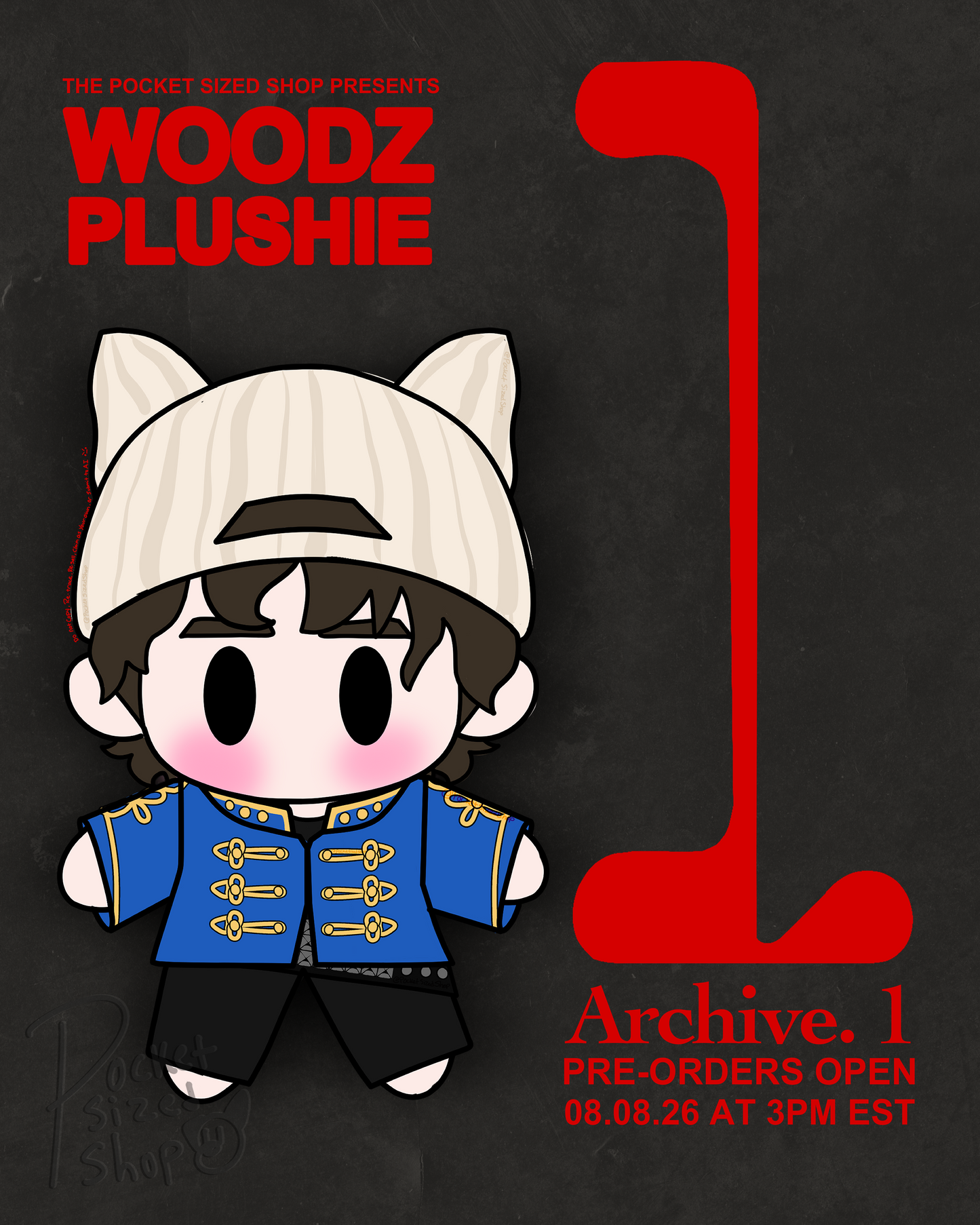 WOODZ "ARCHIVE. 1" Plushie (⚡️LIGHTNING PREORDER)