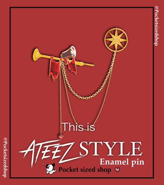 هذا دبوس المينا بنمط ATEEZ